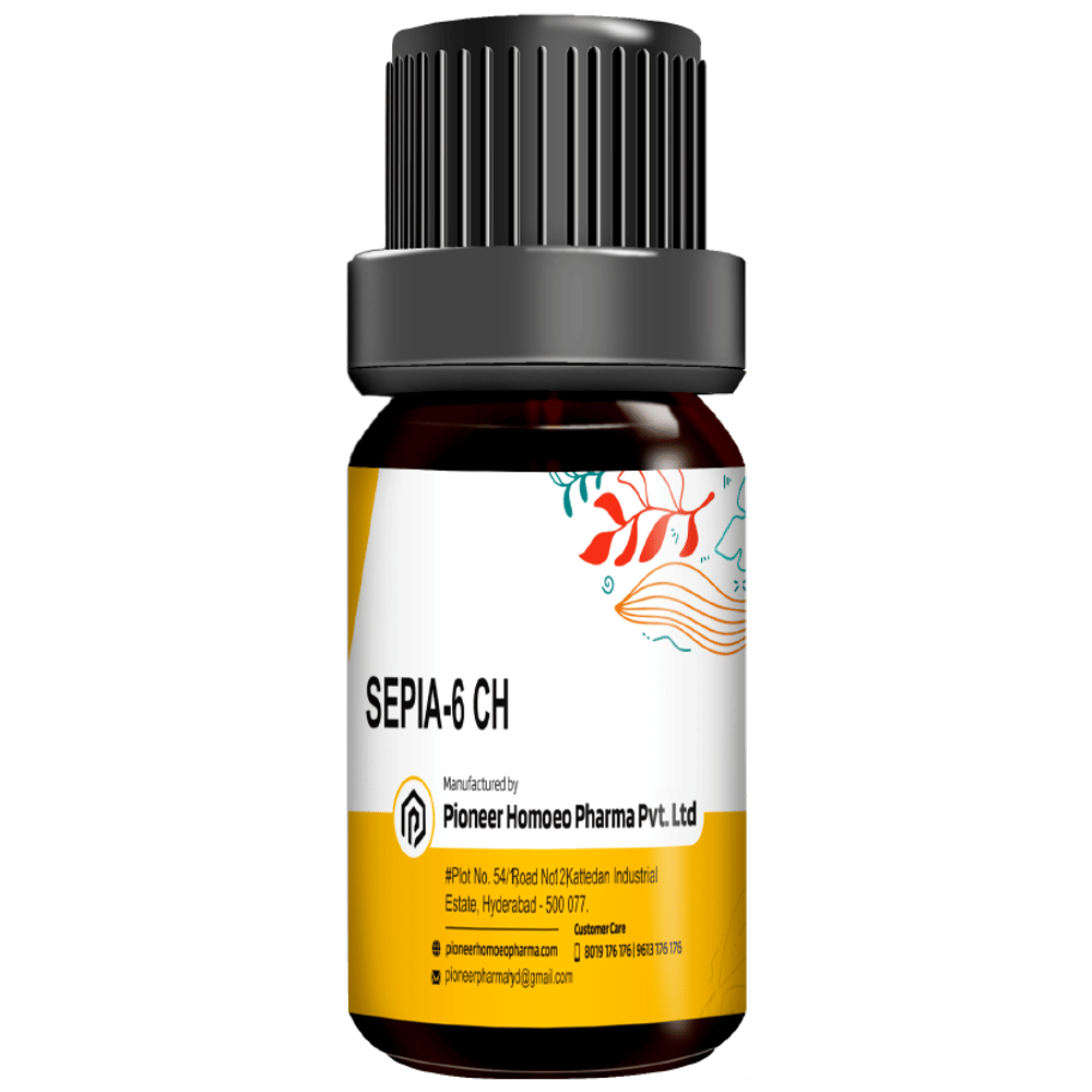 Pioneer Pharma Sepia Globules Pellets Multidose Pills 6 CH bottle of 150 tablets