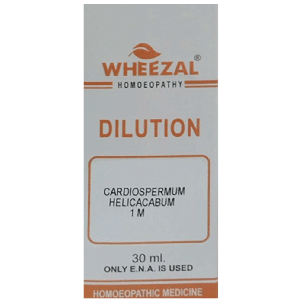 Wheezal Cardiospermum Dilution 1M bottle of 30 ml Dilution
