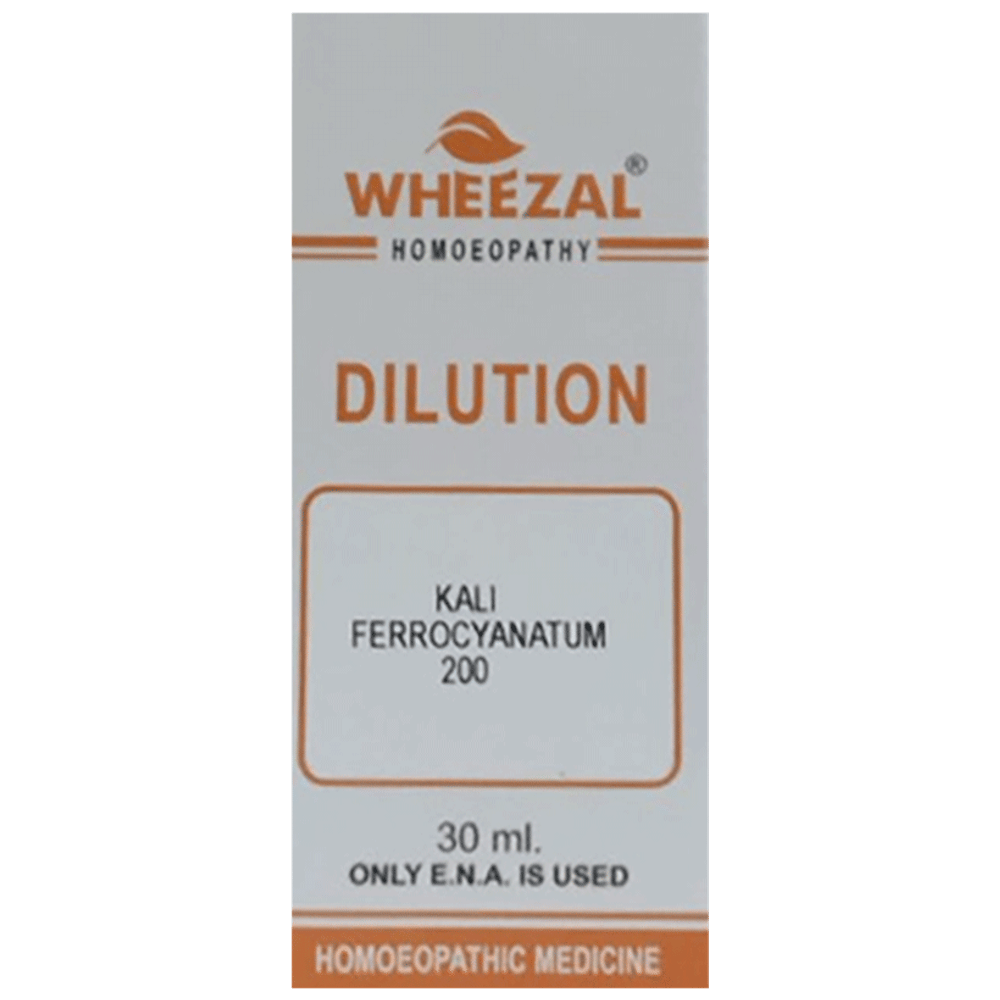 Wheezal Kali Ferrocyanatum Dilution 200 bottle of 30 ml Dilution