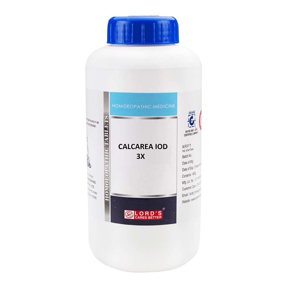 Lord's Calcarea Iod Trituration Tablet 3X bottle of 450 gm Trituration Tablet