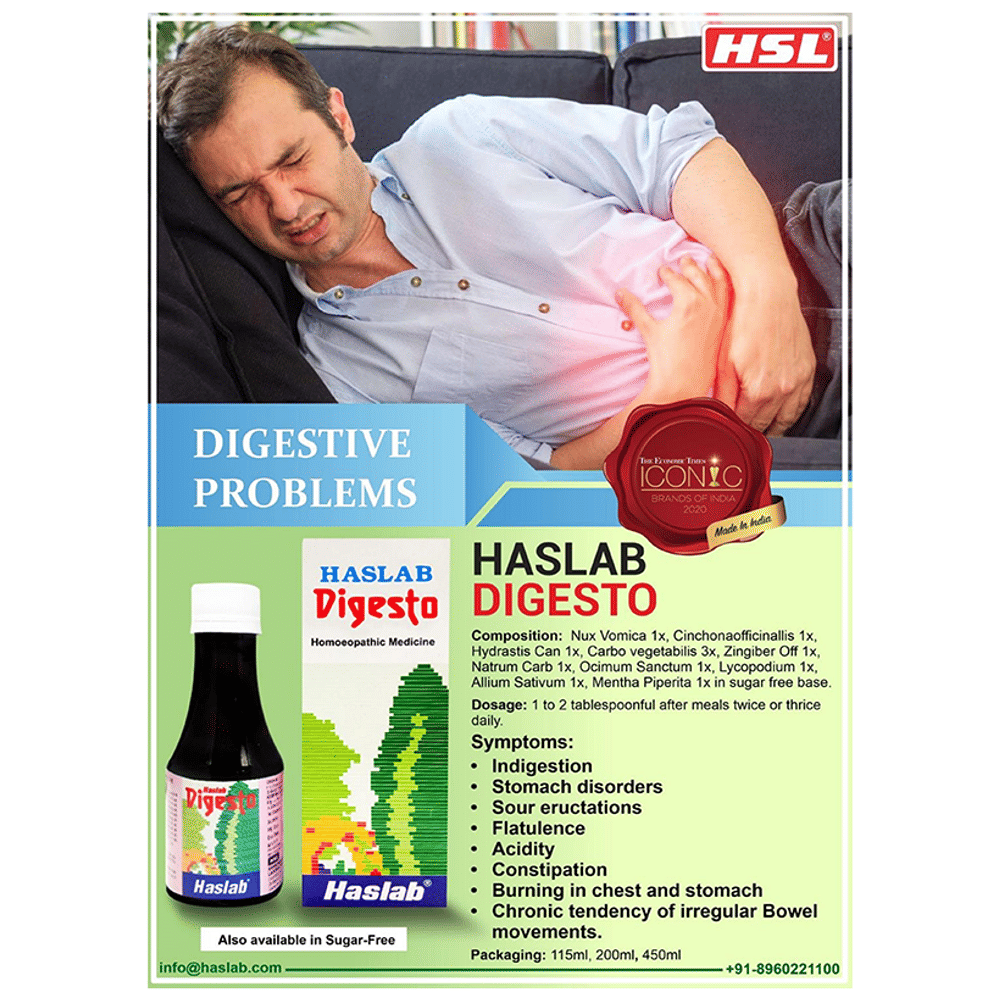 Haslab Digesto Syrup bottle of 450 ml Syrup Haslab Digesto Syrup bottle of 450 ml Syrup