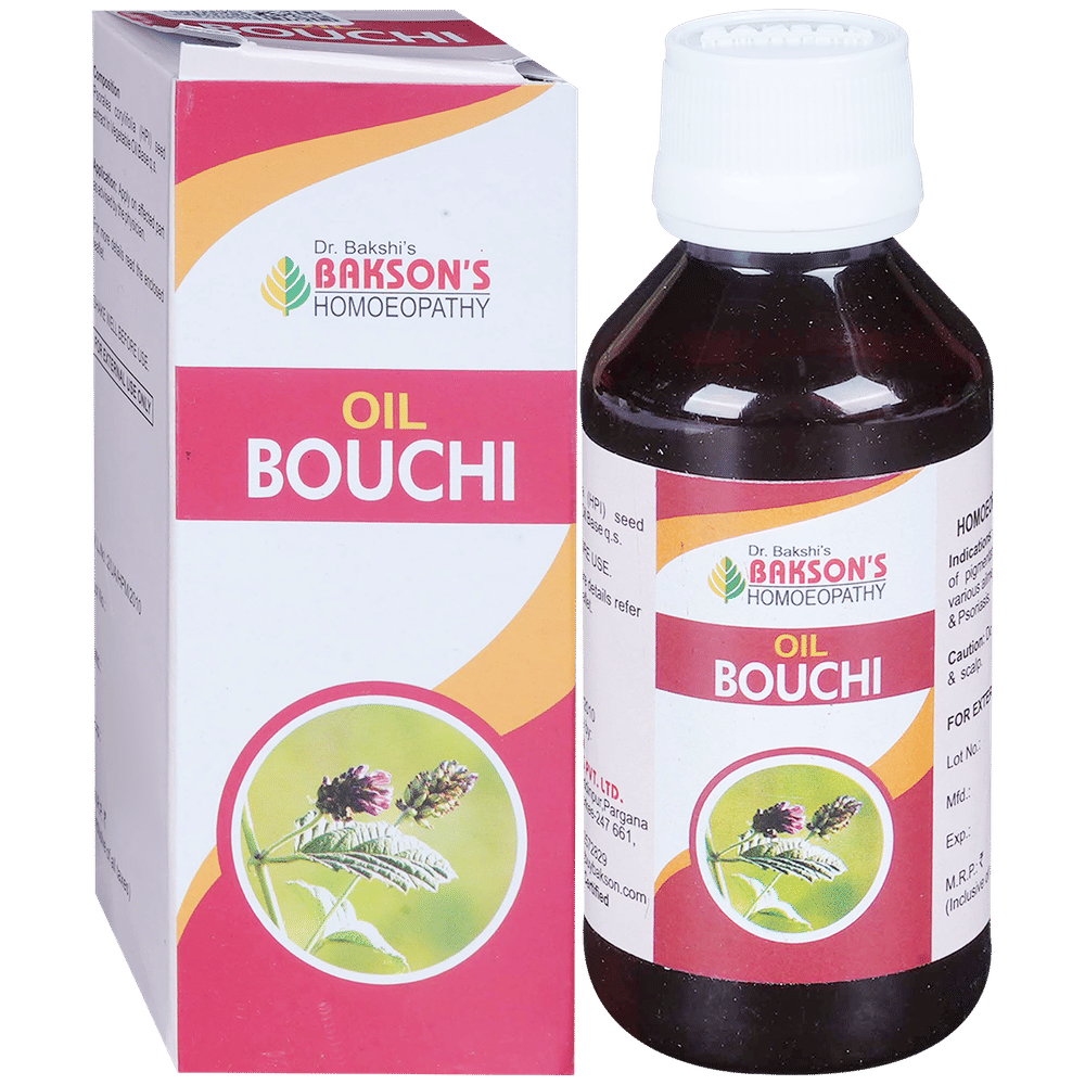 Bakson's Homeopathy Bouchi Oil bottle of 100 ml Oil