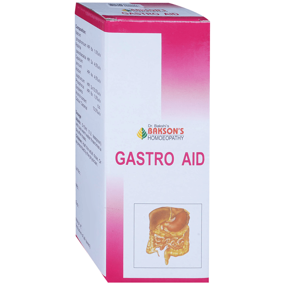 Bakson's Homeopathy Gastro Aid Syrup bottle of 450 ml Syrup