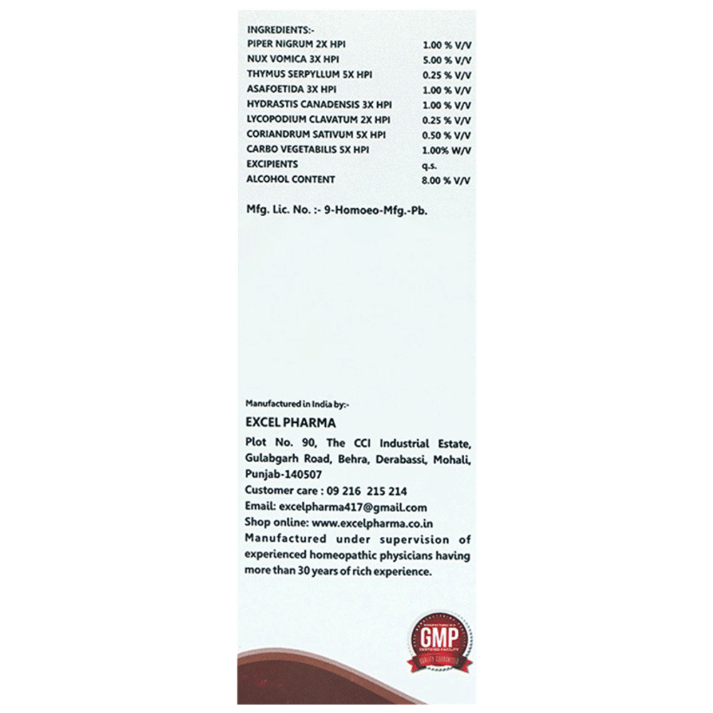 Excel AKG 34 E-Digestive Syrup bottle of 200 ml Syrup