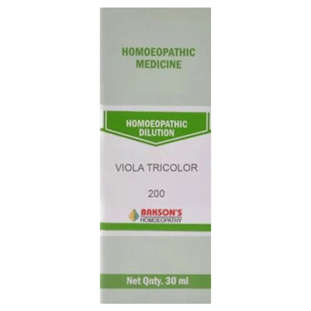 Bakson's Homeopathy Viola Tricolor  Dilution 200 bottle of 30 ml Dilution