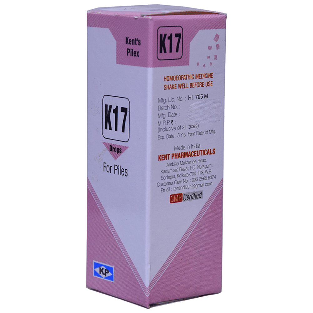 Kent's K17 Piles Oral Drops bottle of 30 ml Oral Drops