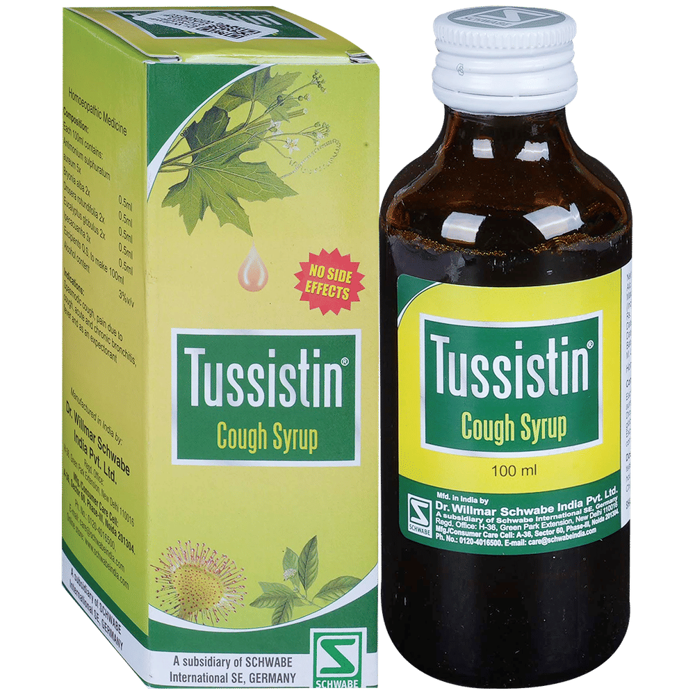 Dr Willmar Schwabe India Tussistin Syrup bottle of 100 ml Syrup
