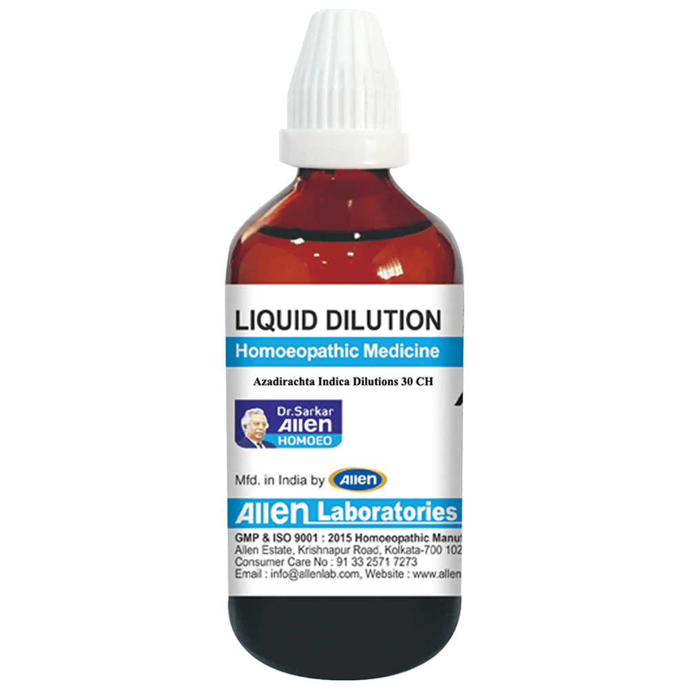 Allen Laboratories Azadirachta Indica Liquid Dilution 30 CH bottle of 30 ml Dilution