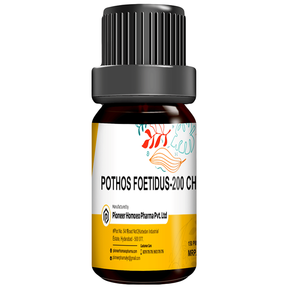 Pioneer Pharma Pothos Foetidus Globules Pellets Multidose Pills 200 CH bottle of 150 tablets