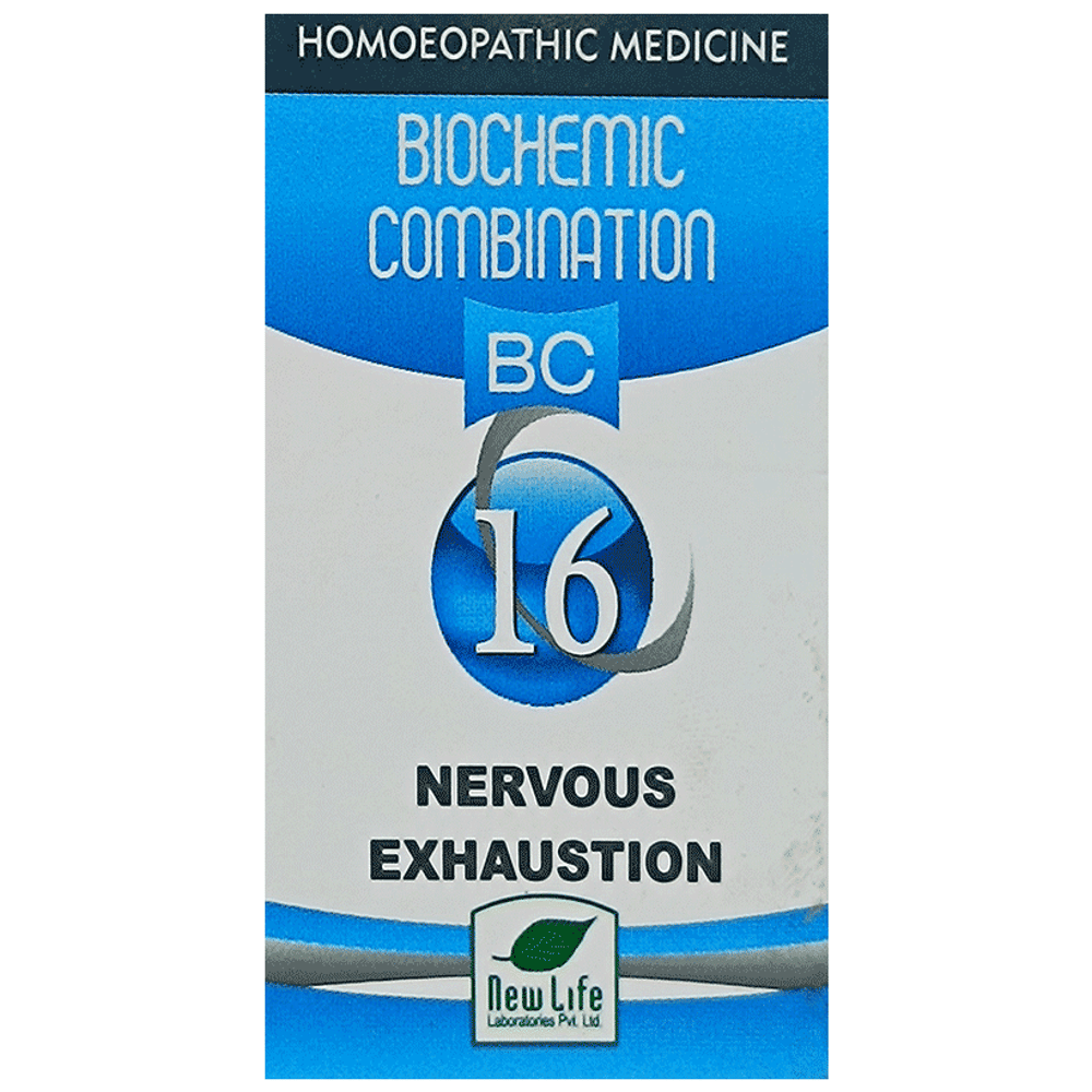 New Life Bio Combination No.16 Nervous Exhaustion bottle of 25 gm Biocombination Tablet