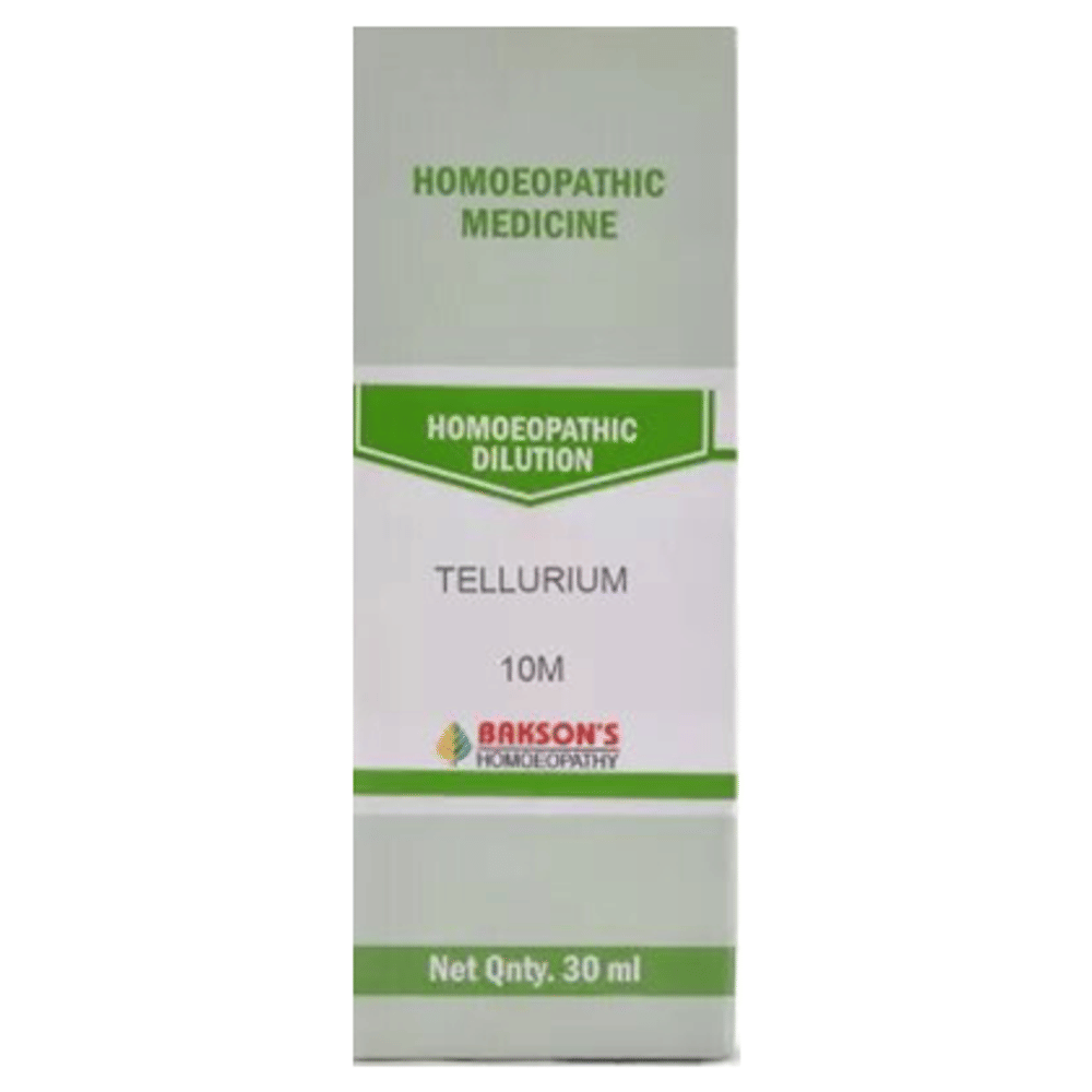 Bakson's Homeopathy Tellurium Dilution 10M bottle of 30 ml Dilution