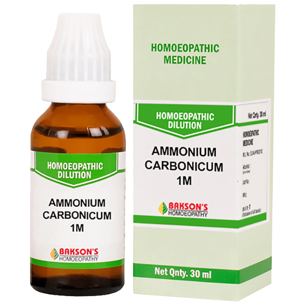Bakson's Homeopathy Ammonium Carbonicum Dilution 1000 bottle of 30 ml Dilution