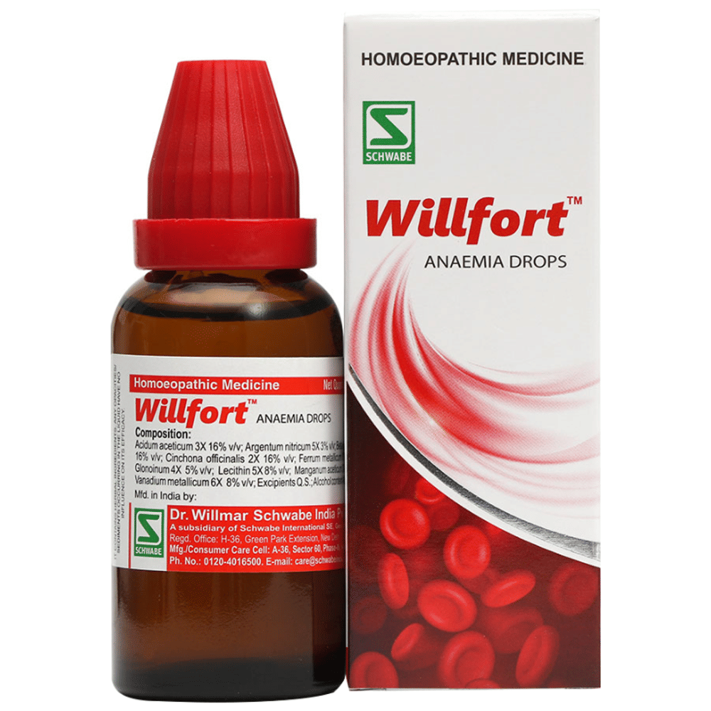 Dr Willmar Schwabe India Willfort Anemia Drop bottle of 30 ml Oral Drops Dr Willmar Schwabe India Willfort Anemia Drop bottle of 30 ml Oral Drops