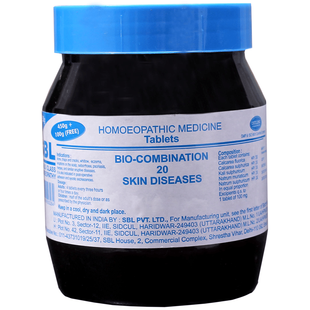 SBL Bio-Combination 20 Tablet bottle of 550 gm Biocombination Tablet