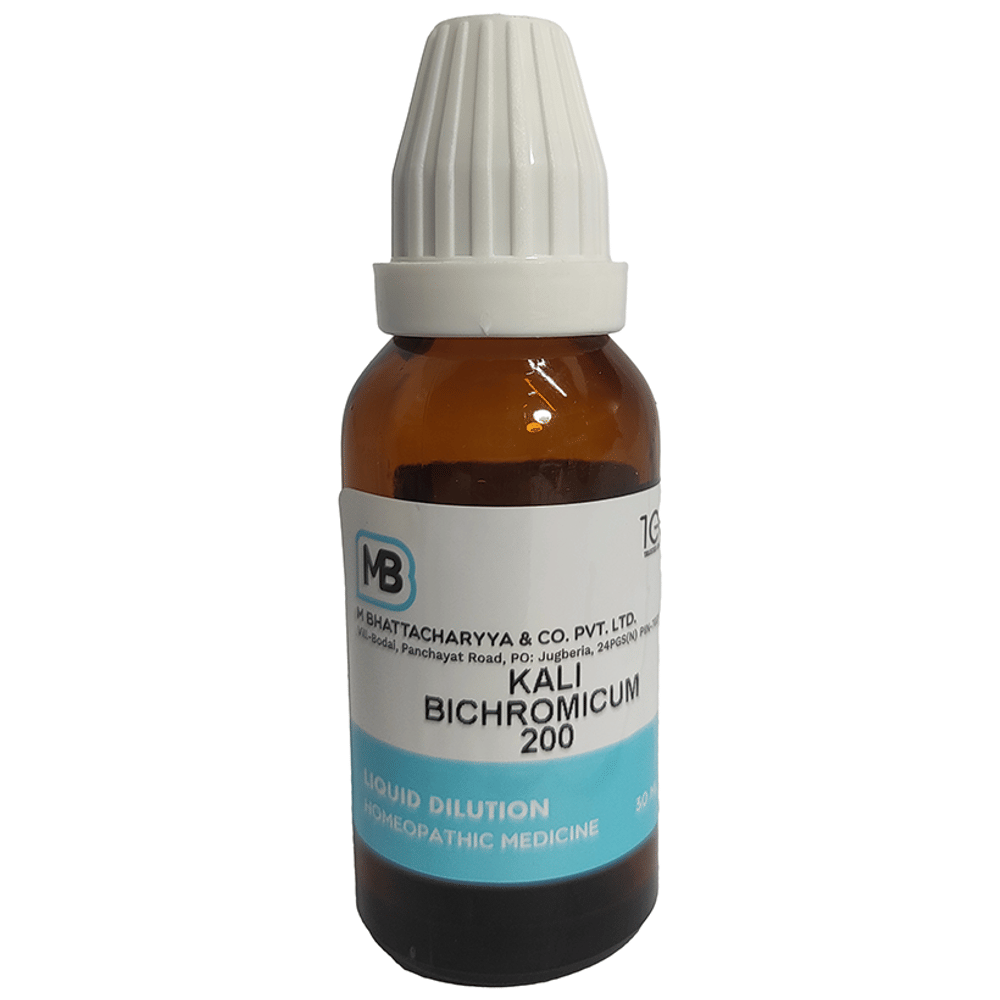 MB Kalium Bichromicum Dilution 200 bottle of 30 ml Dilution MB Kalium Bichromicum Dilution 200 bottle of 30 ml Dilution