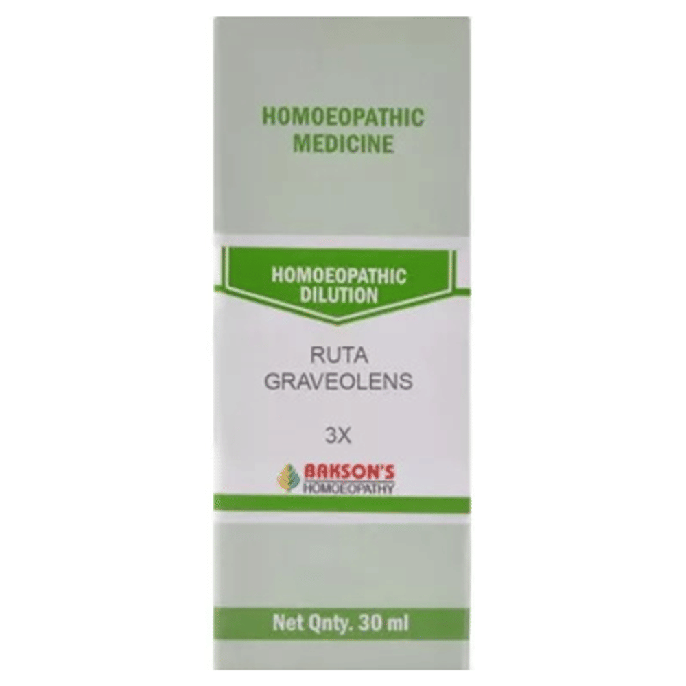 Bakson's Homeopathy Ruta Graveolens Dilution 3X bottle of 30 ml Dilution