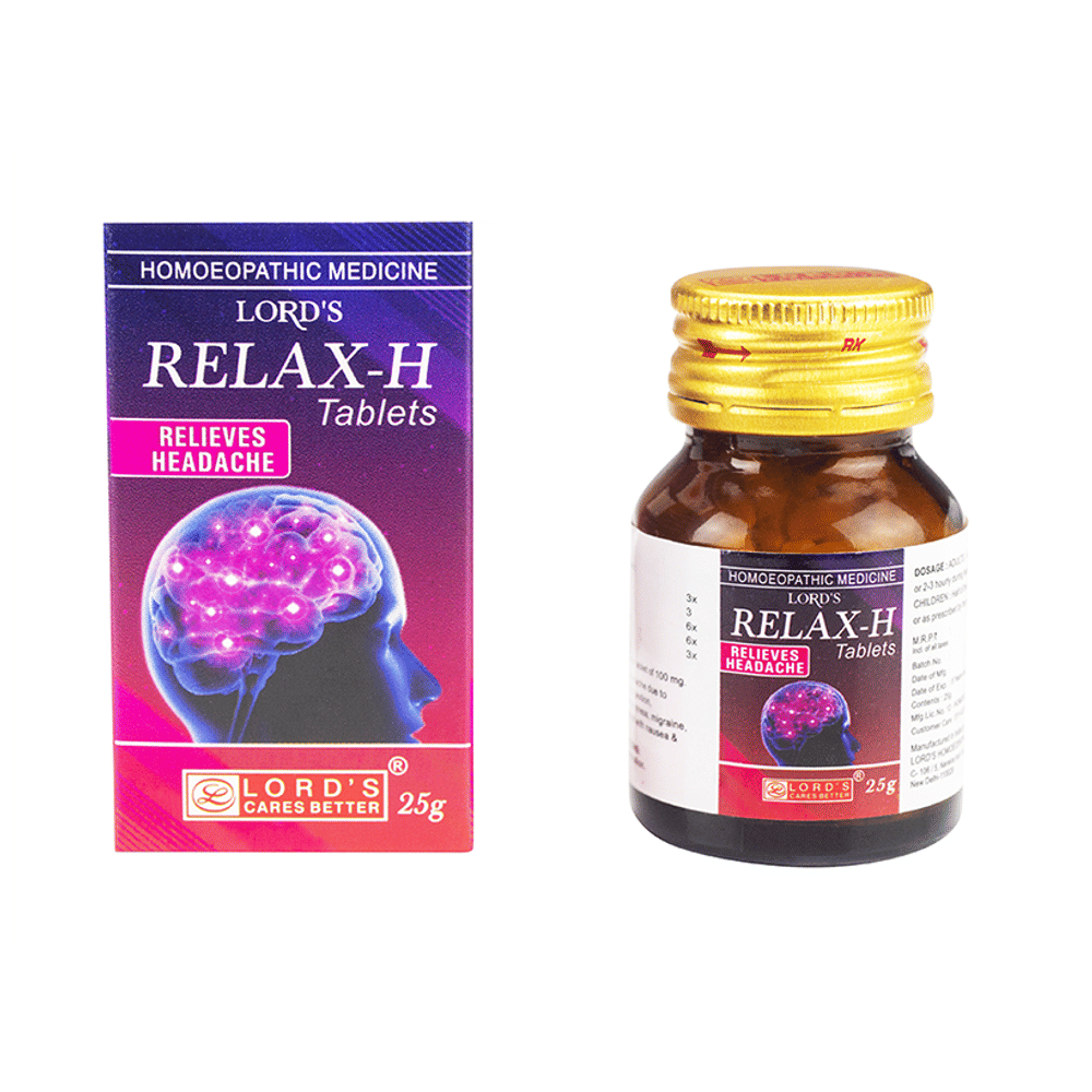 Lord's Relax-H Tablet bottle of 25 gm Tablet