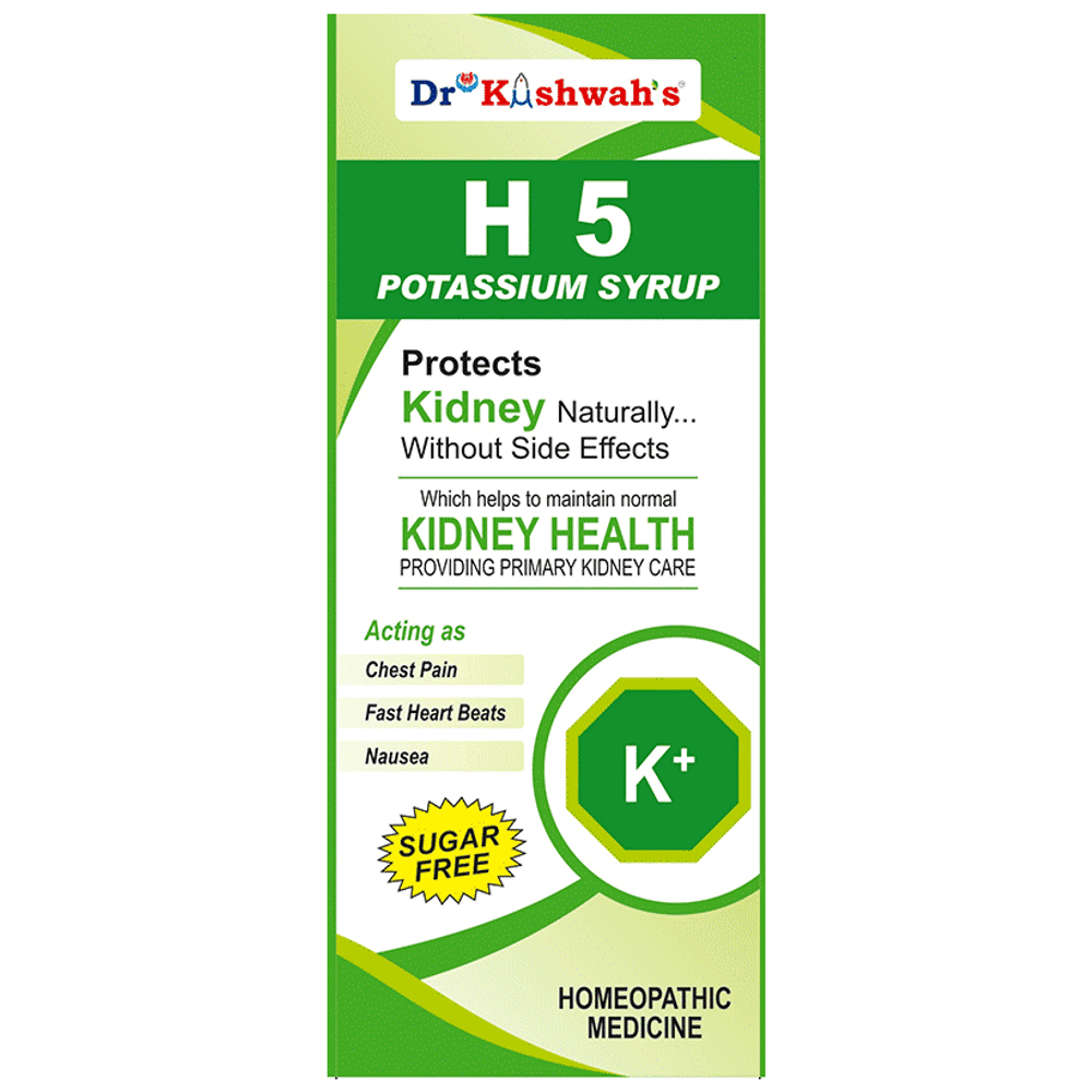 Dr Kushwah's H 5 Potassium Syrup Syrup Sugar Free bottle of 225 ml Syrup
