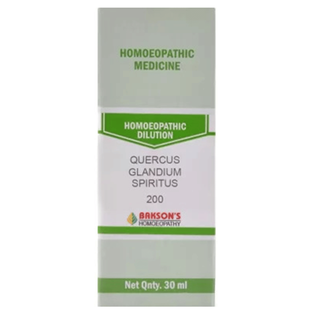 Bakson's Homeopathy Quercus Glandium Spiritus Dilution 200 bottle of 30 ml Dilution