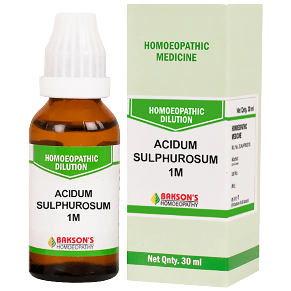 Bakson's Homeopathy Acidum Sulphurosum Dilution 1000 CH bottle of 30 ml Dilution