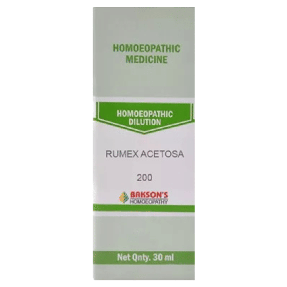 Bakson's Homeopathy Rumex Acetosa Dilution 200 bottle of 30 ml Dilution