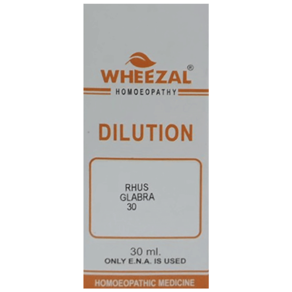 Wheezal Rhus Glabra Dilution 30 bottle of 30 ml Dilution
