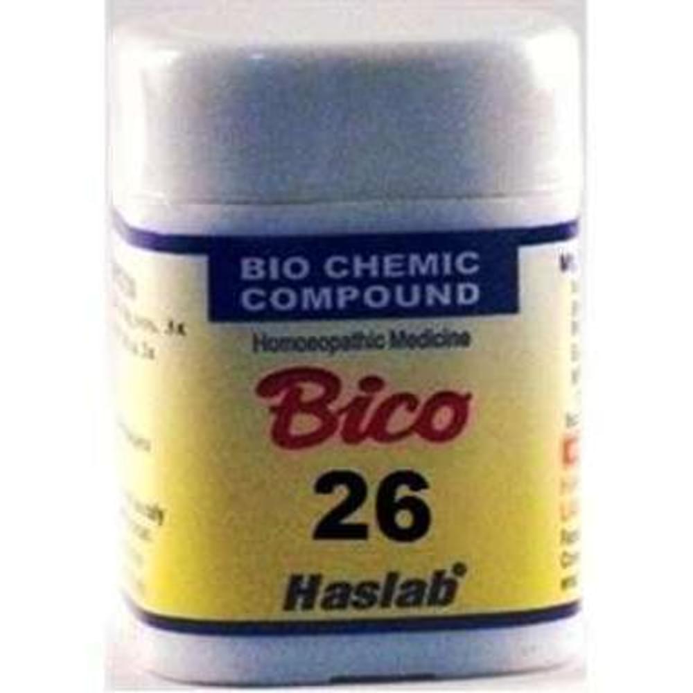 Haslab Bico 26 Biochemic Compound Tablet bottle of 20 gm Tablet Haslab Bico 26 Biochemic Compound Tablet bottle of 20 gm Tablet