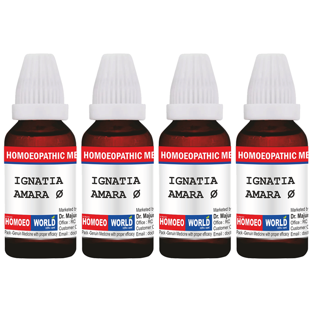 Dr. Majumder Homeo World Ignatia Amara Mother Tincture (30ml Each) Q combo pack of 4 bottles