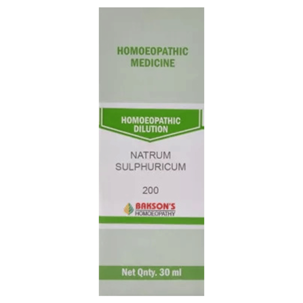 Bakson's Homeopathy Natrum Sulphuricum Dilution 200 bottle of 30 ml Dilution