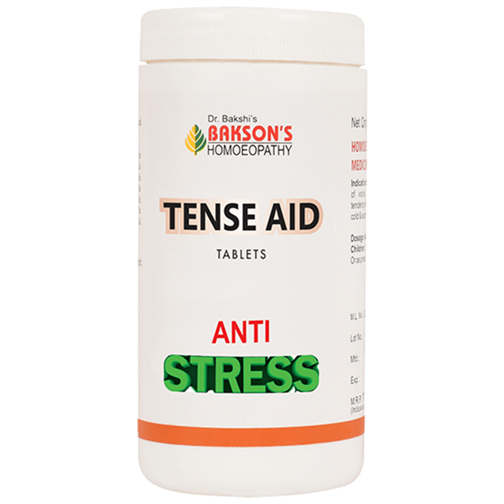 Bakson's Homeopathy Tense Aid Tablet bottle of 200 tablets