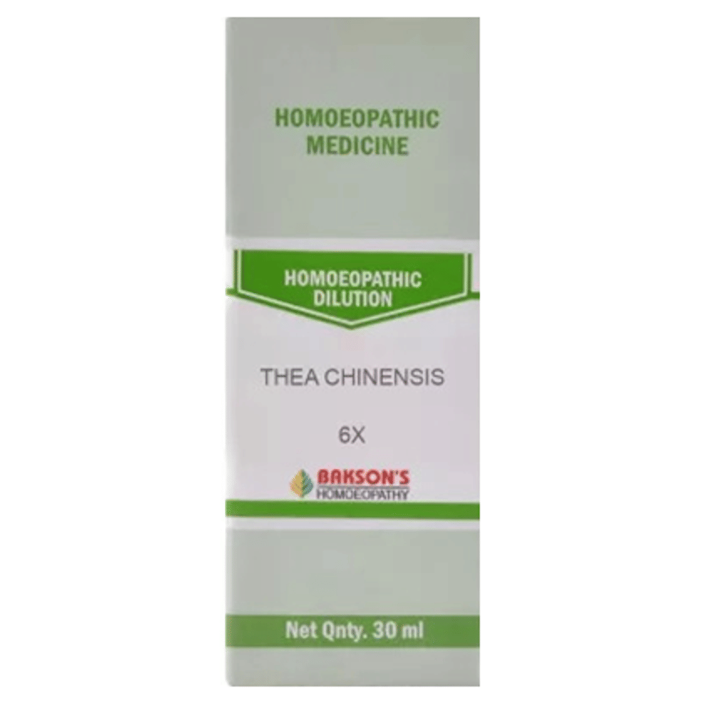 Bakson's Homeopathy Thea Chinensis Dilution 6X bottle of 30 ml Dilution