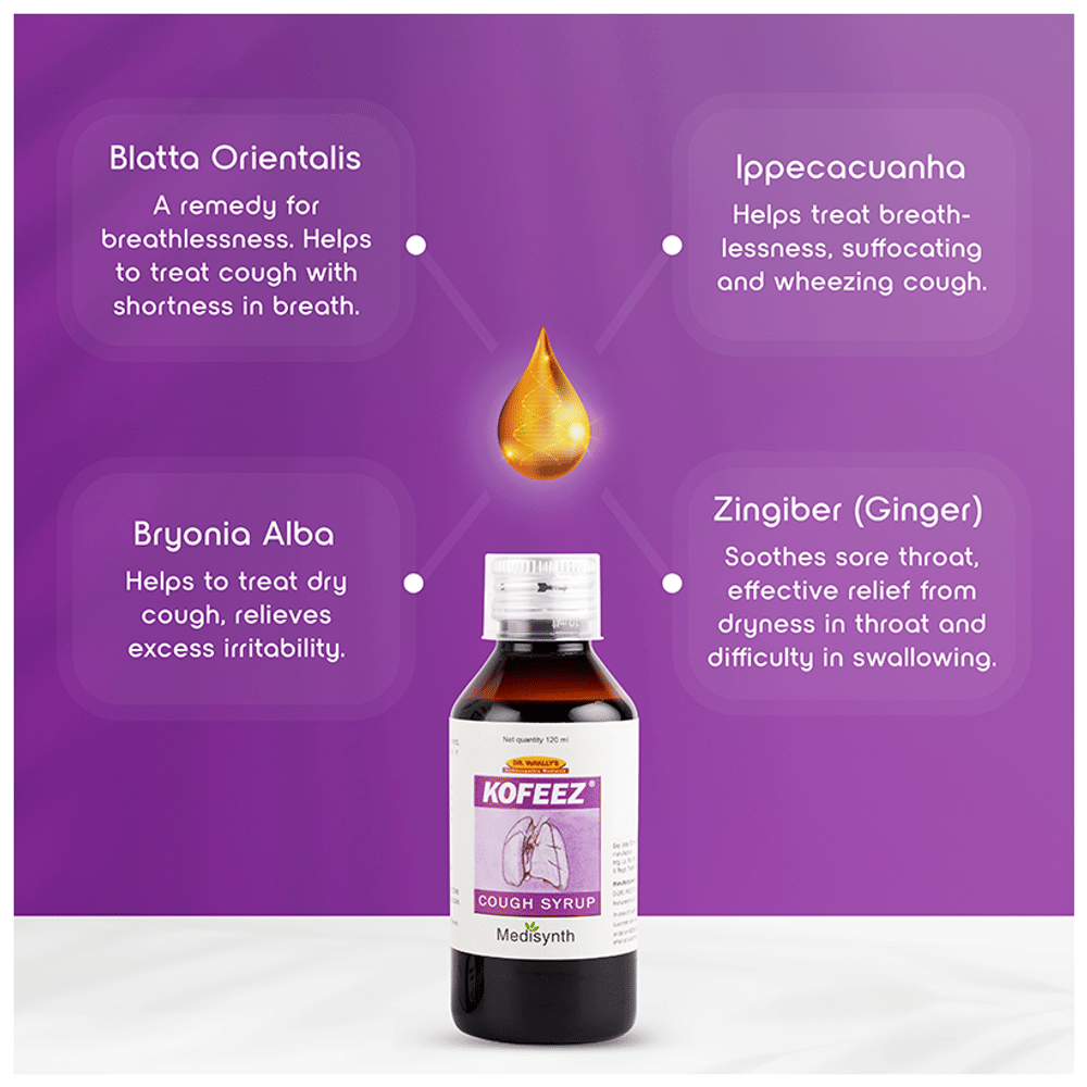 Medisynth Kofeez Cough Syrup bottle of 200 ml Syrup Medisynth Kofeez Cough Syrup bottle of 200 ml Syrup
