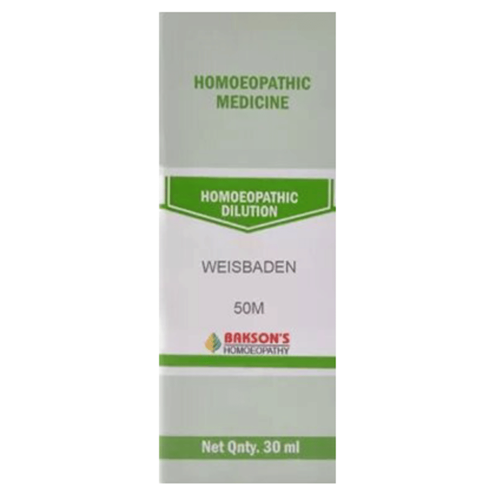 Bakson's Homeopathy Weisbaden Dilution 50M bottle of 30 ml Dilution