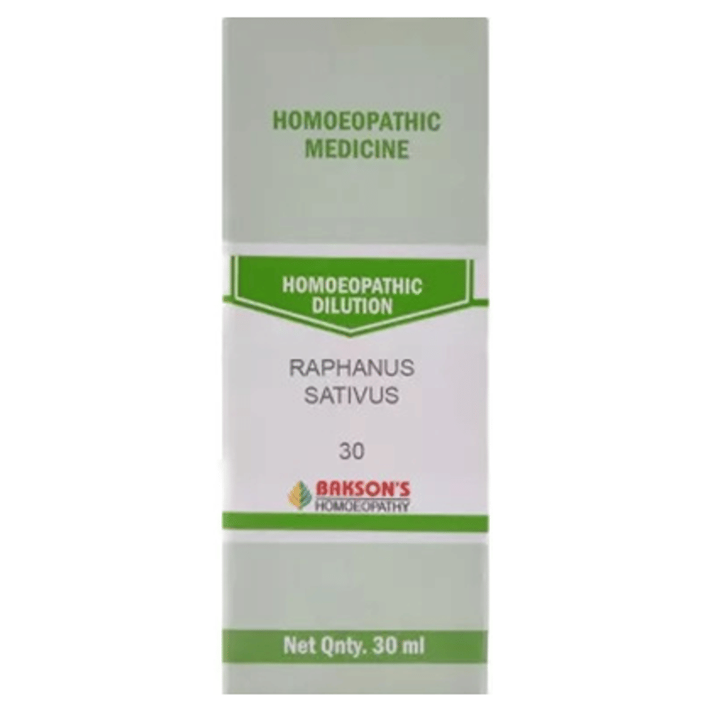 Bakson's Homeopathy Raphanus Sativus Dilution 30 bottle of 30 ml Dilution