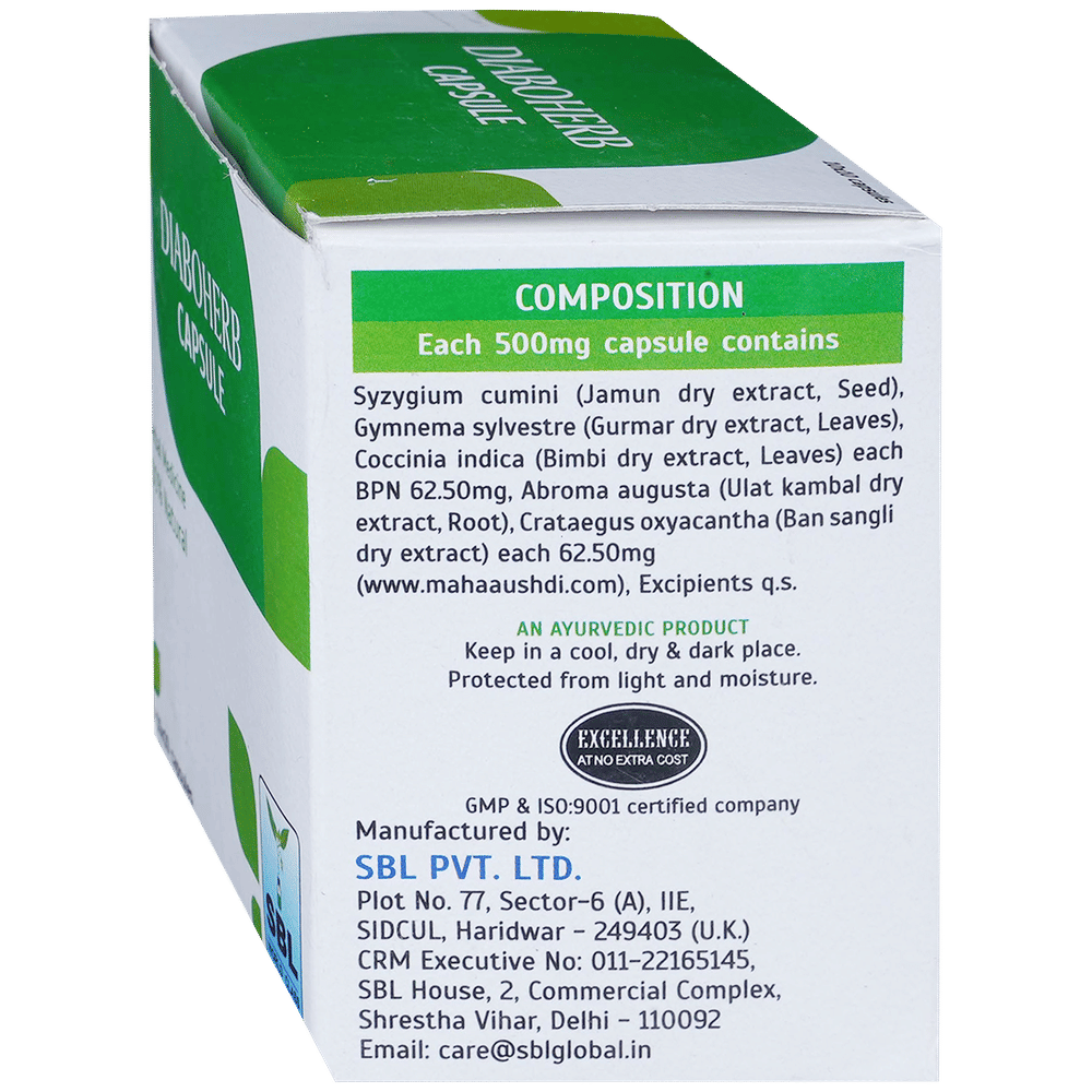 SBL Diaboherb Capsule box of 100 capsules