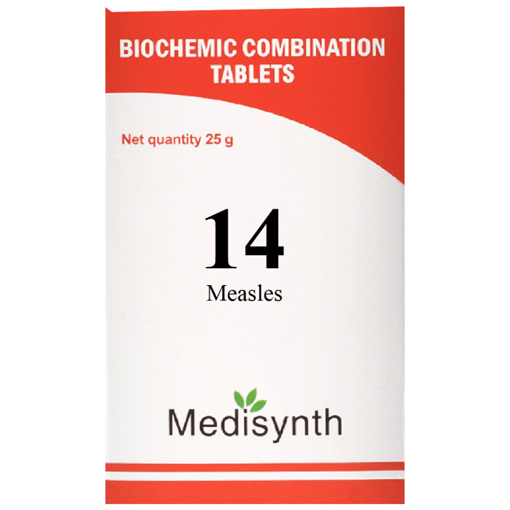 Medisynth Bio-chemic Combination No.14 Measles bottle of 25 gm Biocombination Tablet