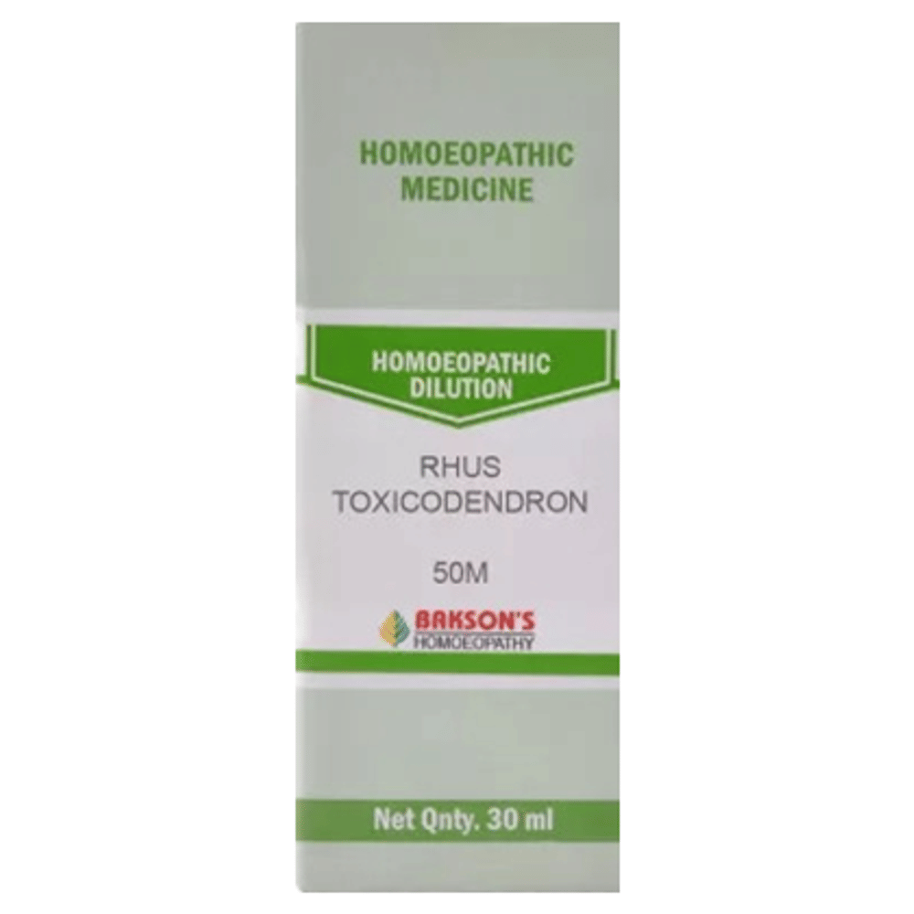 Bakson's Homeopathy Rhus Toxicodendron Dilution 50M bottle of 30 ml Dilution
