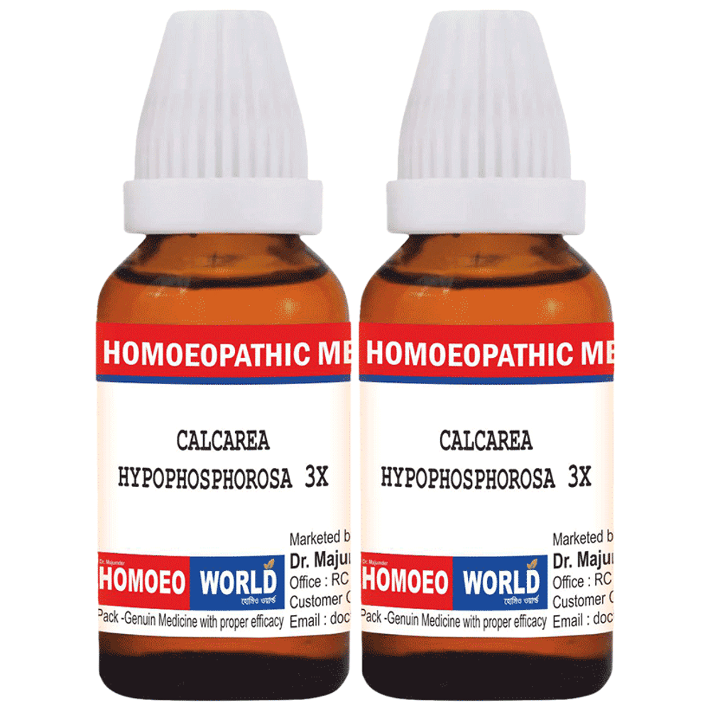 Dr. Majumder Homeo World Calcarea Hypophosphorosa Dilution (30ml Each) 3X combo pack of 2 Packs
