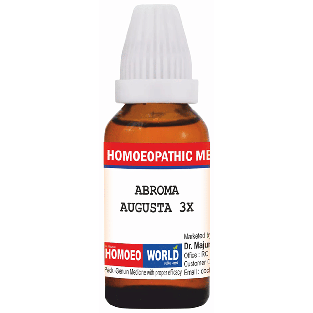 Dr. Majumder Homeo World Abroma Augusta Dilution (30ml Each) 3X combo pack of 3 bottles