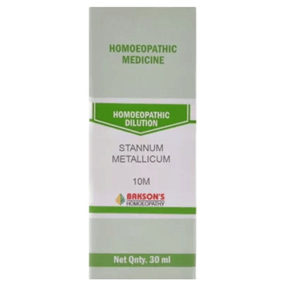 Bakson's Homeopathy Stannum Metallicum Dilution 10M bottle of 30 ml Dilution Bakson's Homeopathy Stannum Metallicum Dilution 10M bottle of 30 ml Dilution