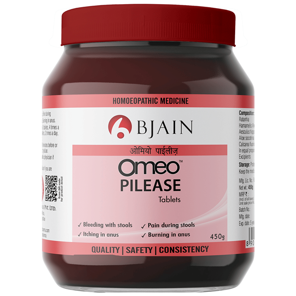 Bjain Omeo Pilease Tablet bottle of 450 gm Tablet