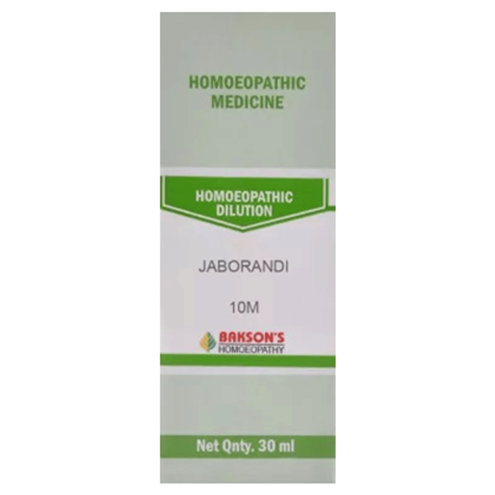 Bakson's Homeopathy Jaborandi Dilution 10M bottle of 30 ml Dilution