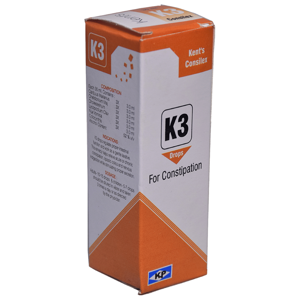 Kent's K3 Constipation Oral Drops bottle of 30 ml Oral Drops
