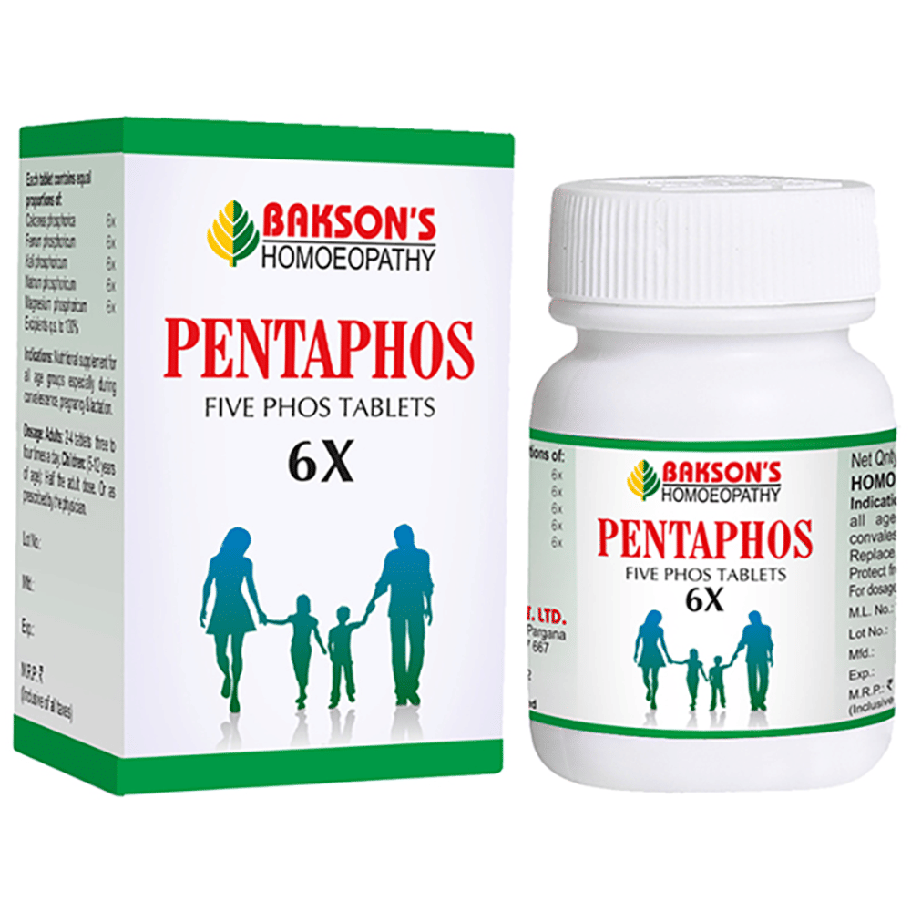 Bakson's Homeopathy Pentaphos Tablet 6X bottle of 100 tablets