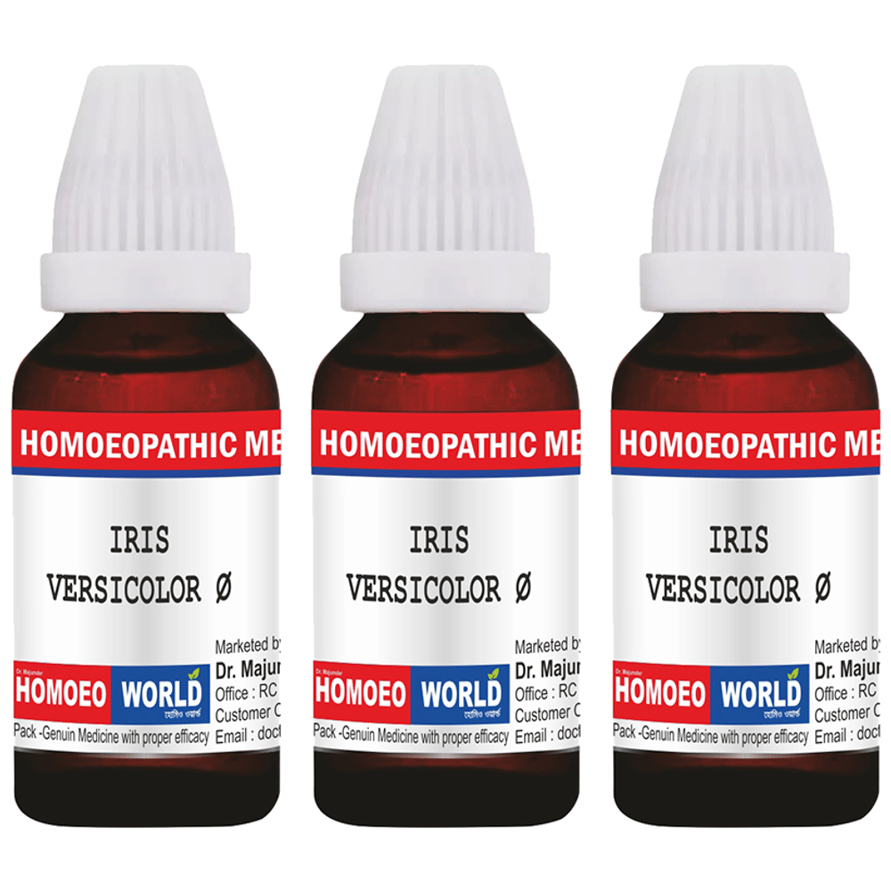 Dr. Majumder Homeo World Iris Versicolor Mother Tincture (30ml Each) Q combo pack of 3 bottles