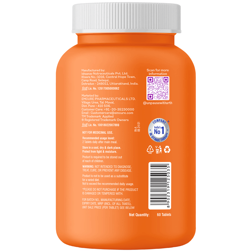 Arth Bone Health Support Tablet | Coral Calcium and Vitamin D3 for Strong Bones bottle of 60 tablets