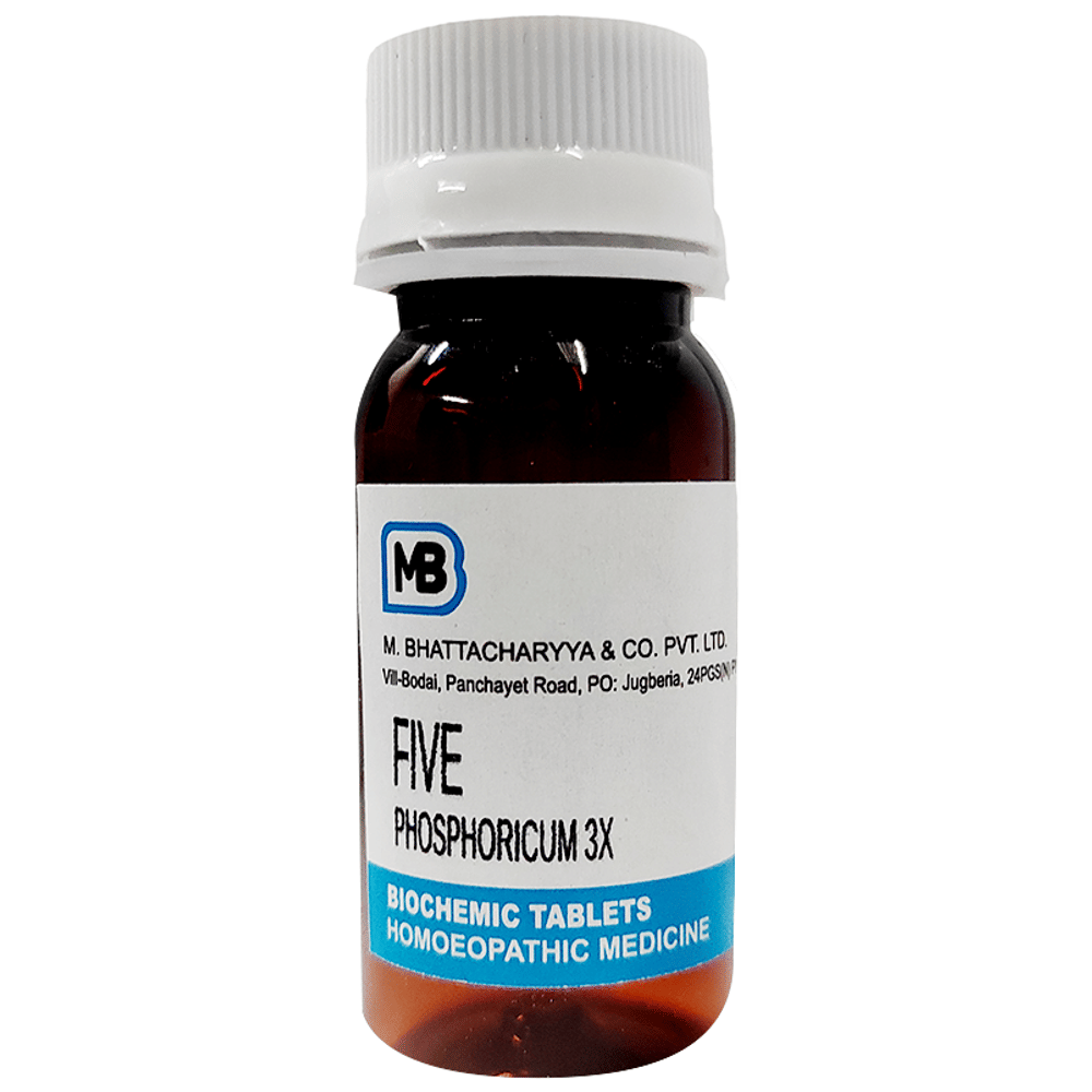 MB Five Phosphoricum Tablet 3X bottle of 25 gm Tablet MB Five Phosphoricum Tablet 3X bottle of 25 gm Tablet