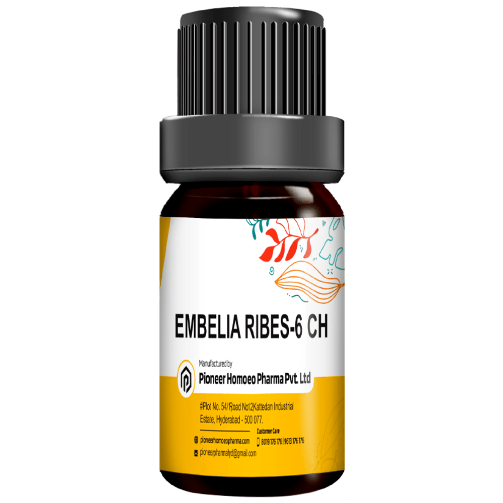 Pioneer Pharma Embelia Ribes Globules Pellets Multidose Pills 6 CH bottle of 150 tablets