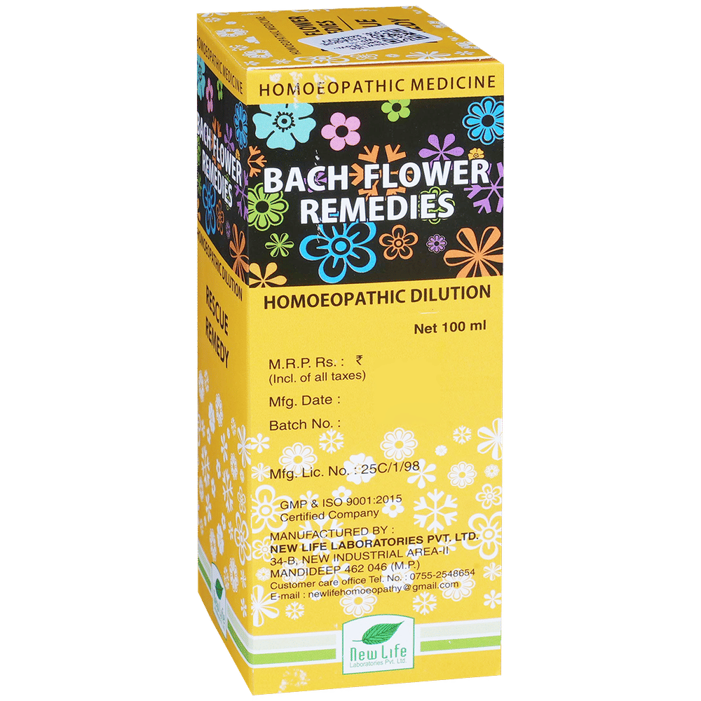 New Life Bach Flower Rescue Remedy 30 bottle of 100 ml Dilution New Life Bach Flower Rescue Remedy 30 bottle of 100 ml Dilution