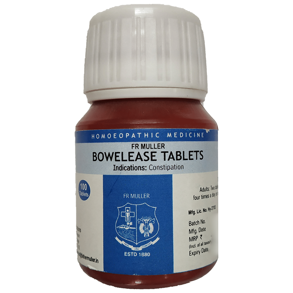 Fr Muller Bowelease Tablet bottle of 100 tablets